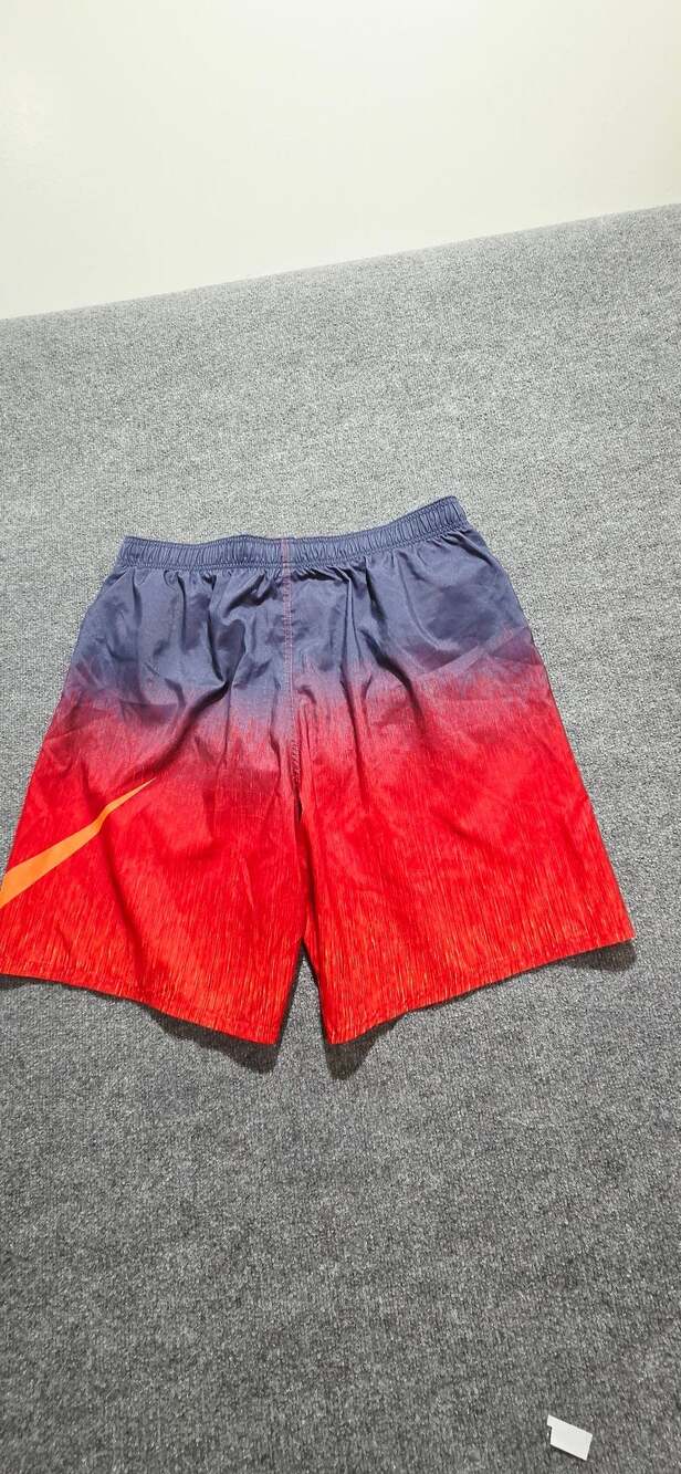 Nike Men's Ombre Gray/Red/Orange Swim Trunks Volley Shorts Size XXL
